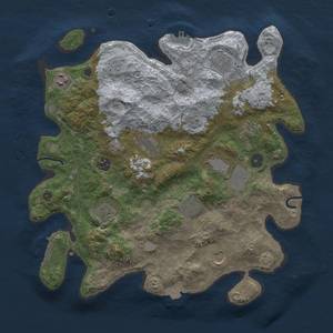 Thumbnail Rust Map: Procedural Map, Size: 3700, Seed: 1016738069, 18 Monuments