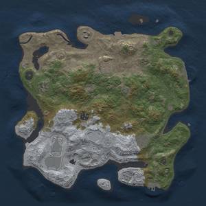 Thumbnail Rust Map: Procedural Map, Size: 3500, Seed: 53247245, 15 Monuments