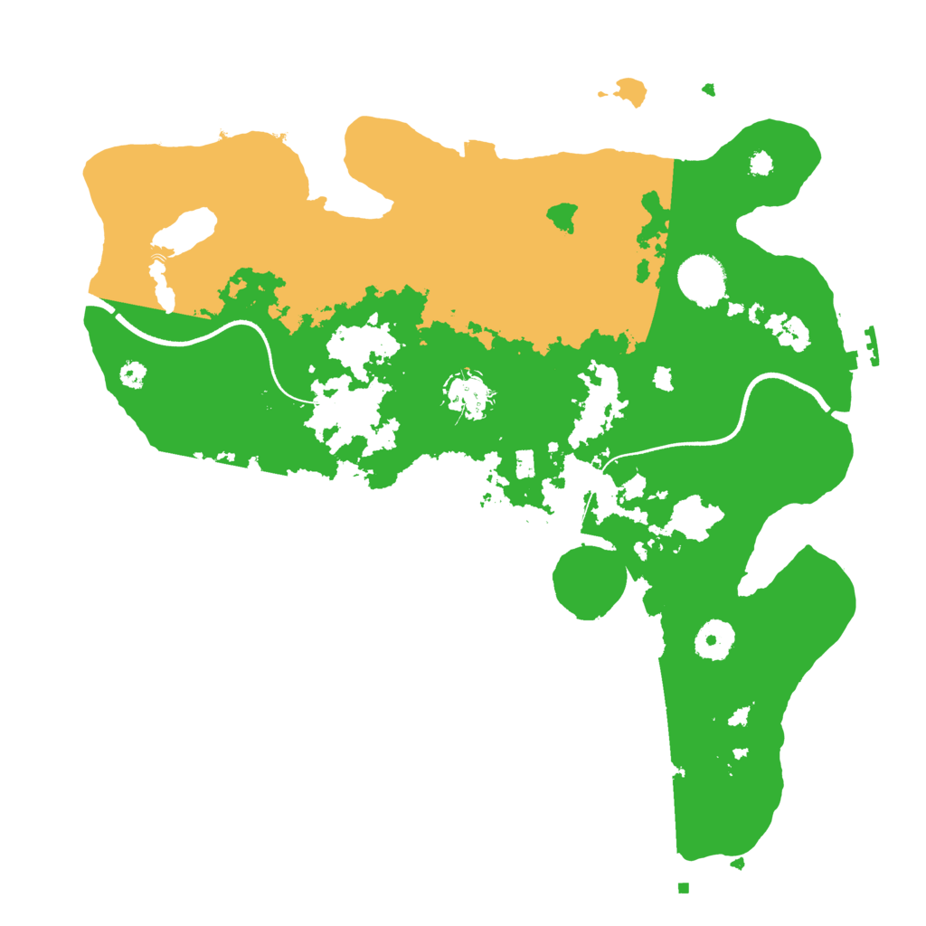 Biome Rust Map: Procedural Map, Size: 3500, Seed: 53247245