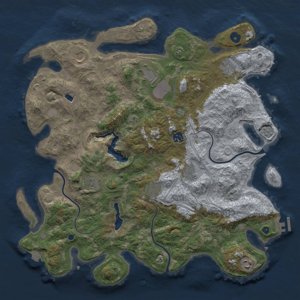 Rust Map: Procedural Map, Size: 4250, Seed: 13542, 14 Monuments