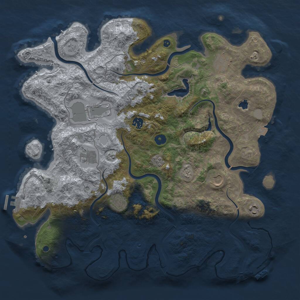 Rust Map: Procedural Map, Size: 4100, Seed: 62626, 14 Monuments