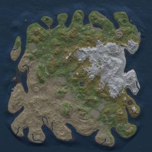 Thumbnail Rust Map: Procedural Map, Size: 4500, Seed: 1686578979, 18 Monuments