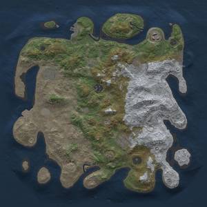 Thumbnail Rust Map: Procedural Map, Size: 3400, Seed: 1006741723, 15 Monuments