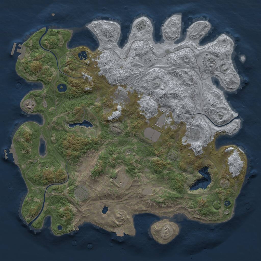 Rust Map: Procedural Map, Size: 4250, Seed: 28969335, 15 Monuments