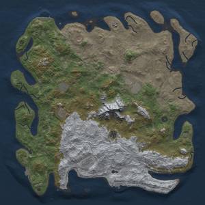 Thumbnail Rust Map: Procedural Map, Size: 5000, Seed: 55635322, 19 Monuments