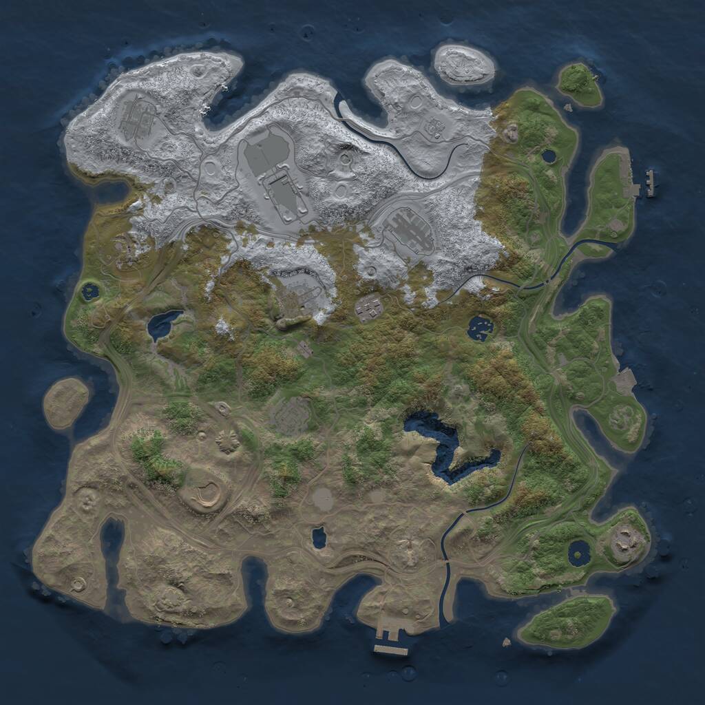 Rust Map: Procedural Map, Size: 4250, Seed: 1676472461, 16 Monuments