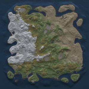 Thumbnail Rust Map: Procedural Map, Size: 4500, Seed: 445517206, 18 Monuments