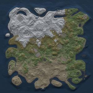 Thumbnail Rust Map: Procedural Map, Size: 4800, Seed: 19719813, 19 Monuments