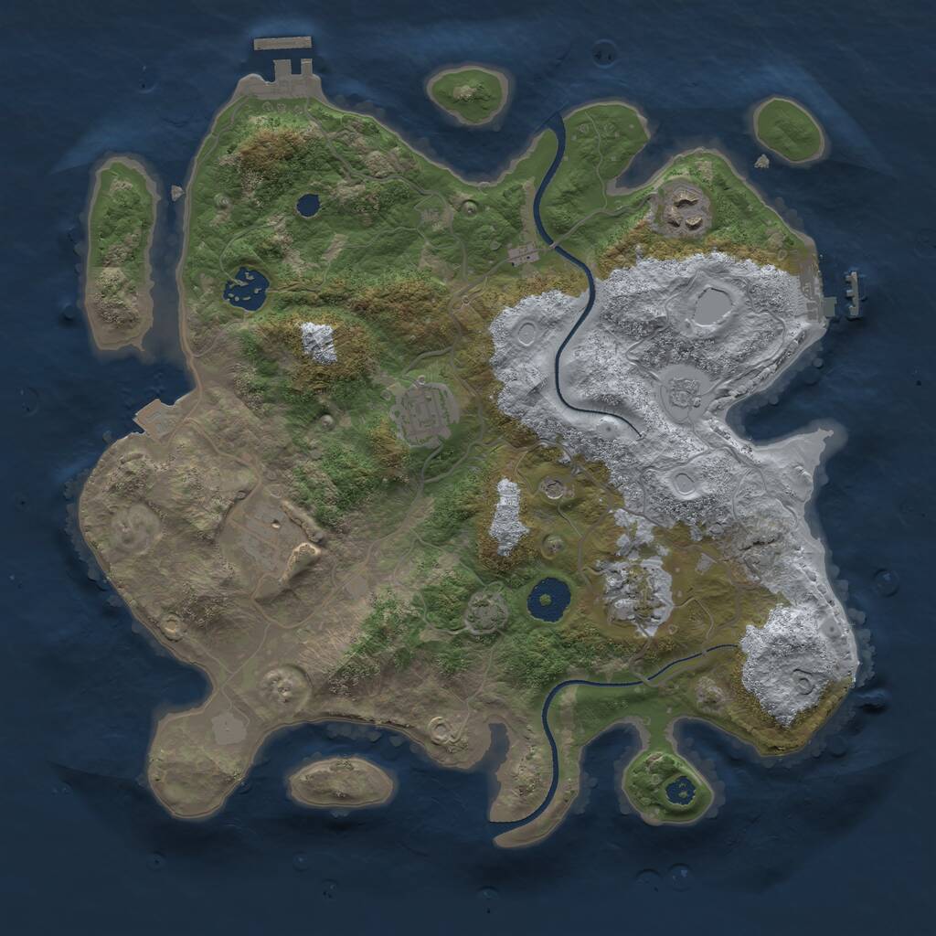 Rust Map: Procedural Map, Size: 3300, Seed: 12234, 11 Monuments