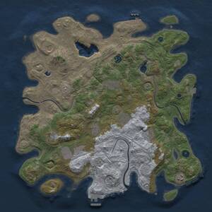 Thumbnail Rust Map: Procedural Map, Size: 4250, Seed: 70923, 16 Monuments