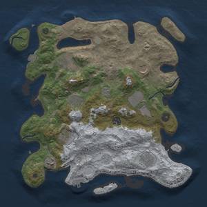 Thumbnail Rust Map: Procedural Map, Size: 3500, Seed: 1244386999, 17 Monuments