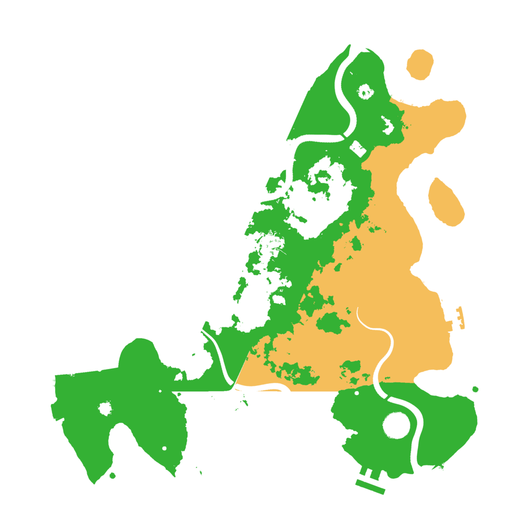 Biome Rust Map: Procedural Map, Size: 3500, Seed: 1543474887