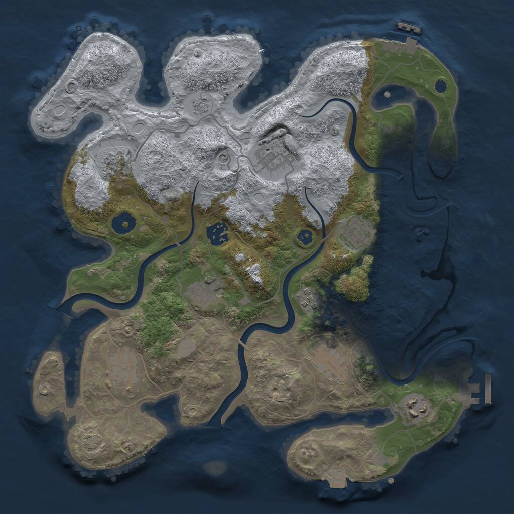 Rust Map: Procedural Map, Size: 3400, Seed: 39562694, 15 Monuments