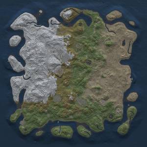 Thumbnail Rust Map: Procedural Map, Size: 4500, Seed: 1349215324, 18 Monuments