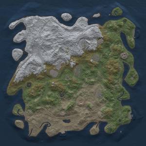 Thumbnail Rust Map: Procedural Map, Size: 4500, Seed: 21636110, 18 Monuments