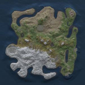 Thumbnail Rust Map: Procedural Map, Size: 3250, Seed: 972023, 14 Monuments