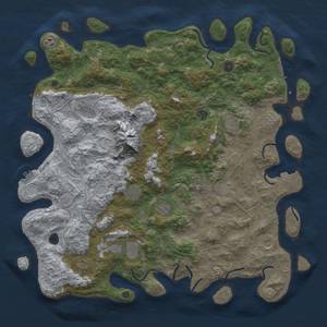 Thumbnail Rust Map: Procedural Map, Size: 5000, Seed: 1066195042, 19 Monuments