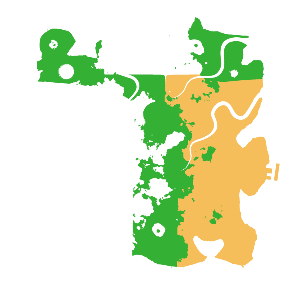 Biome Rust Map: Procedural Map, Size: 3500, Seed: 92691