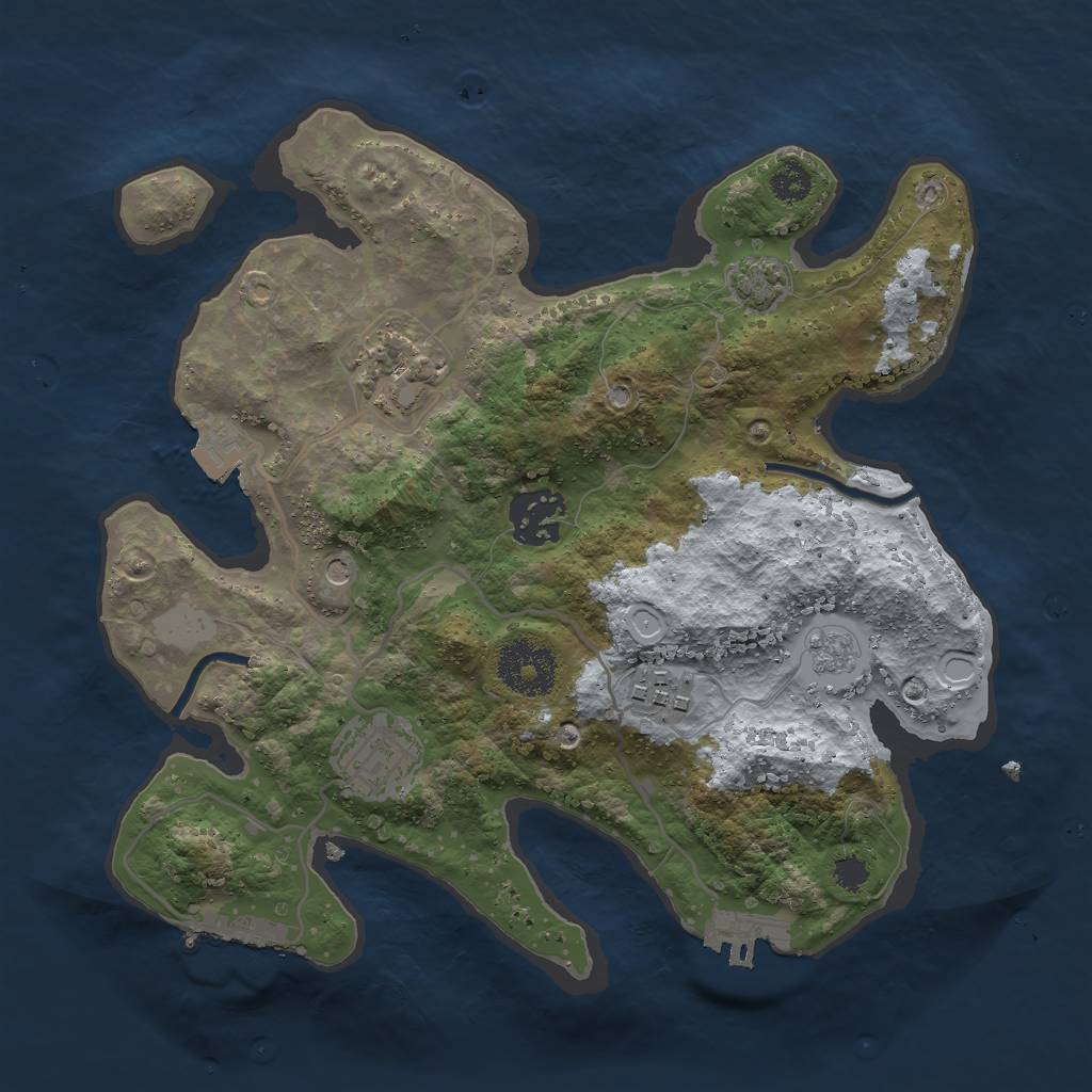 Rust Map: Procedural Map, Size: 2800, Seed: 67702724, 12 Monuments