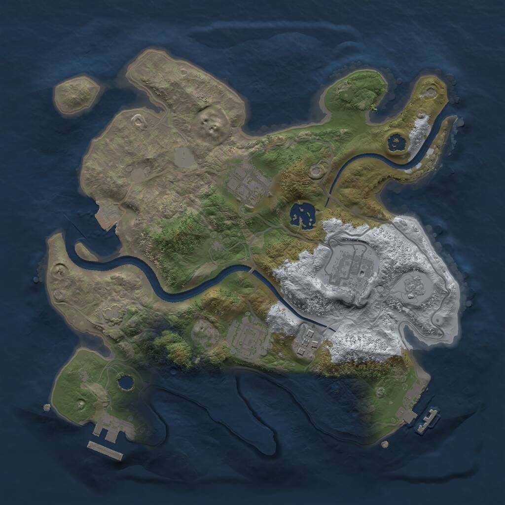 Rust Map: Procedural Map, Size: 2800, Seed: 67702724, 10 Monuments