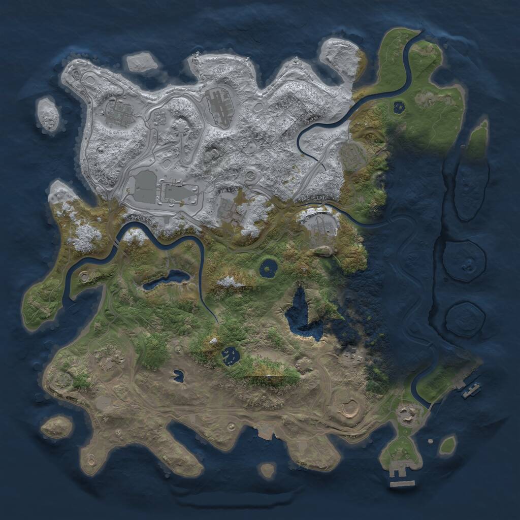 Rust Map: Procedural Map, Size: 4250, Seed: 1589109994, 17 Monuments