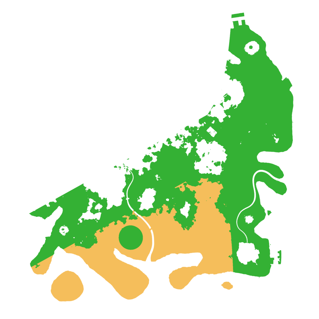 Biome Rust Map: Procedural Map, Size: 3500, Seed: 384709094