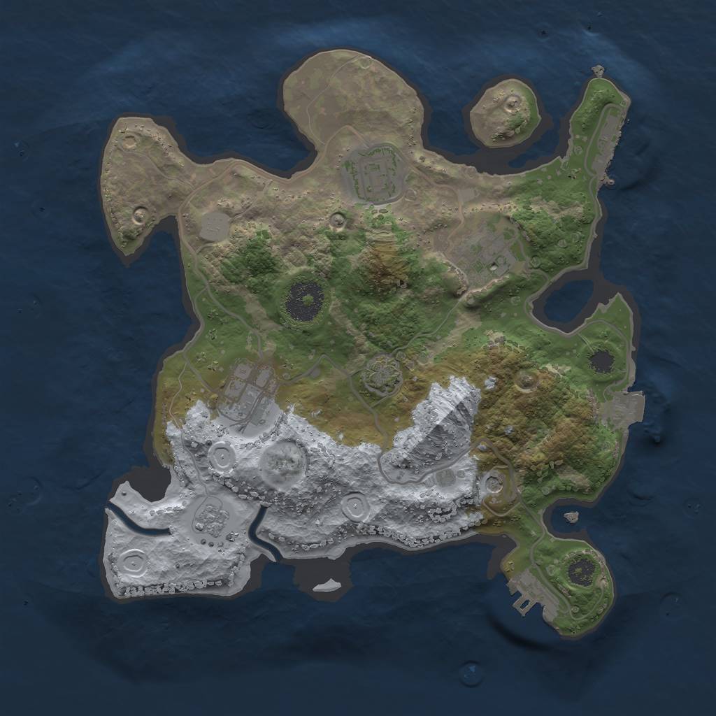 Rust Map: Procedural Map, Size: 2700, Seed: 711467606, 11 Monuments