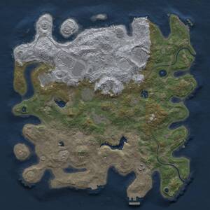 Thumbnail Rust Map: Procedural Map, Size: 4000, Seed: 216032304, 14 Monuments