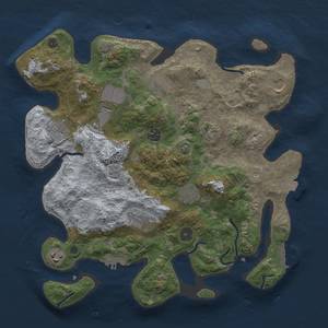 Thumbnail Rust Map: Procedural Map, Size: 3700, Seed: 642626873, 18 Monuments