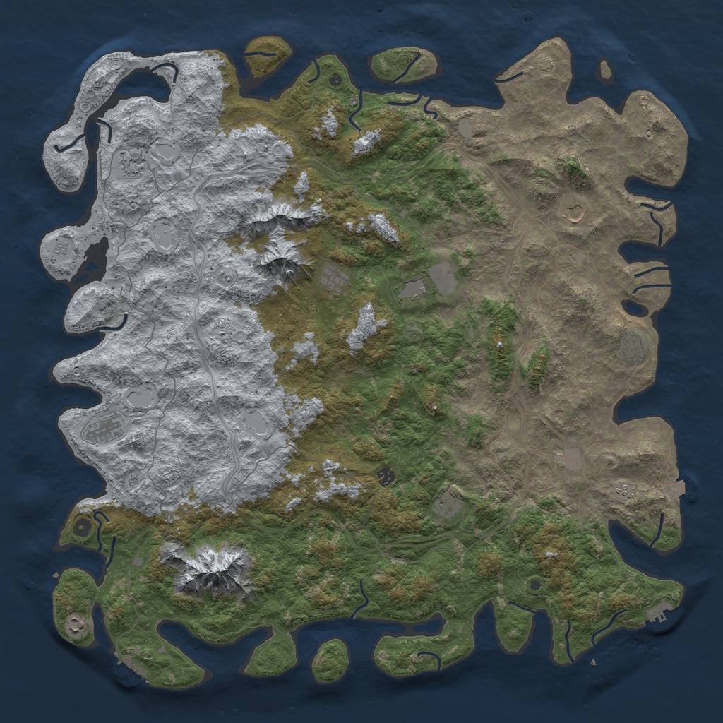 Rust Map: Procedural Map, Size: 6000, Seed: 111452998, 19 Monuments