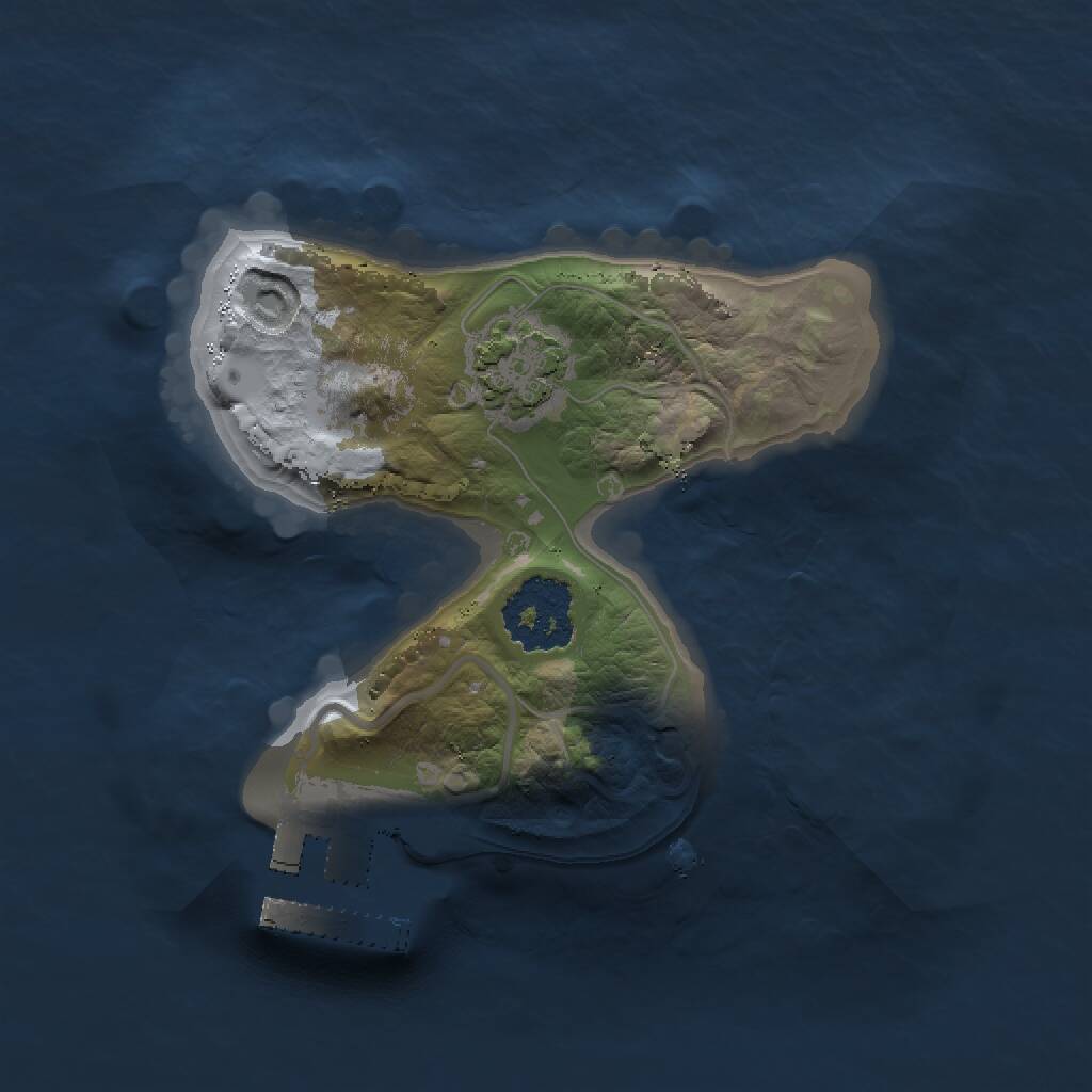 Rust Map: Procedural Map, Size: 1500, Seed: 12113, 3 Monuments