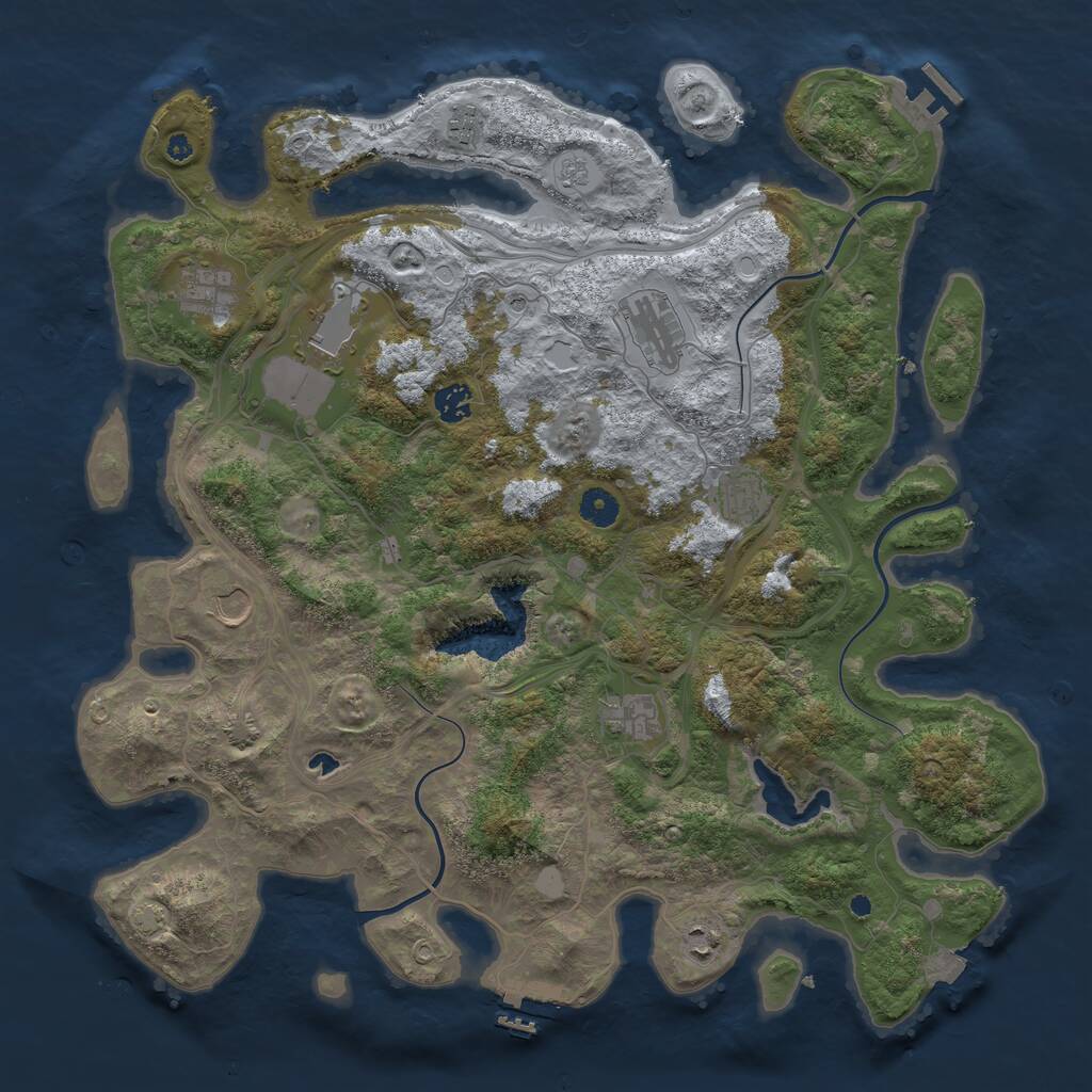 Rust Map: Procedural Map, Size: 4250, Seed: 797641986, 15 Monuments