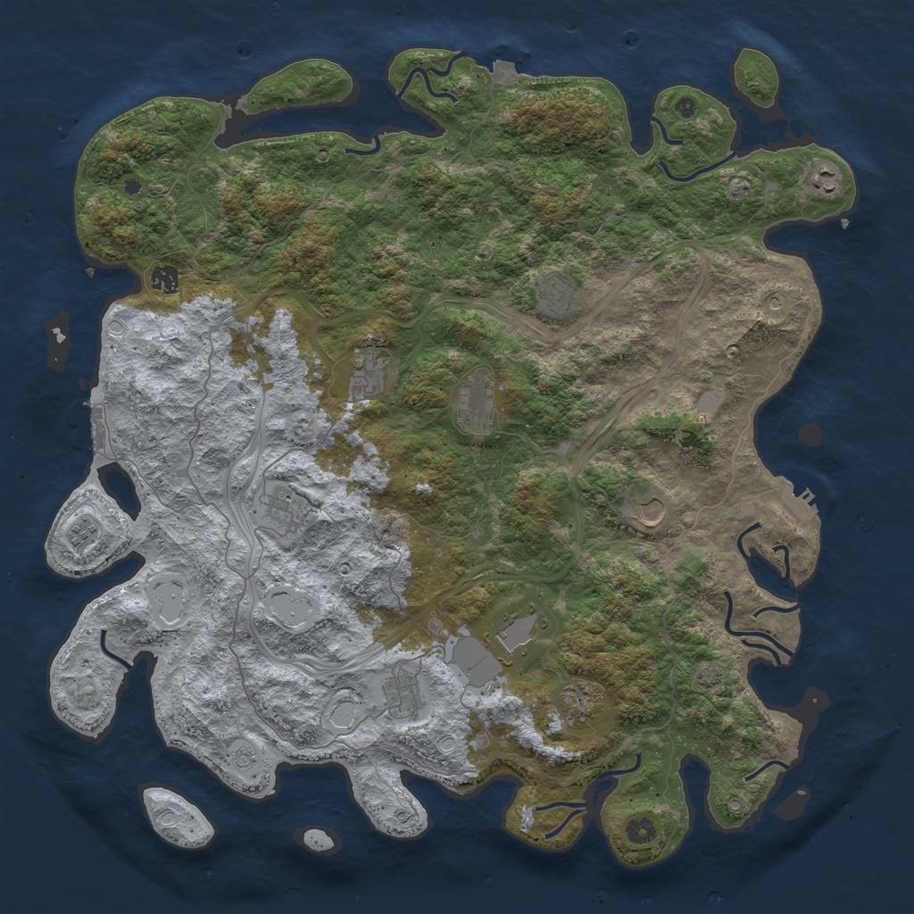 Rust Map: Procedural Map, Size: 4800, Seed: 25034, 19 Monuments