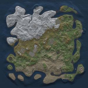 Thumbnail Rust Map: Procedural Map, Size: 4100, Seed: 12333, 16 Monuments