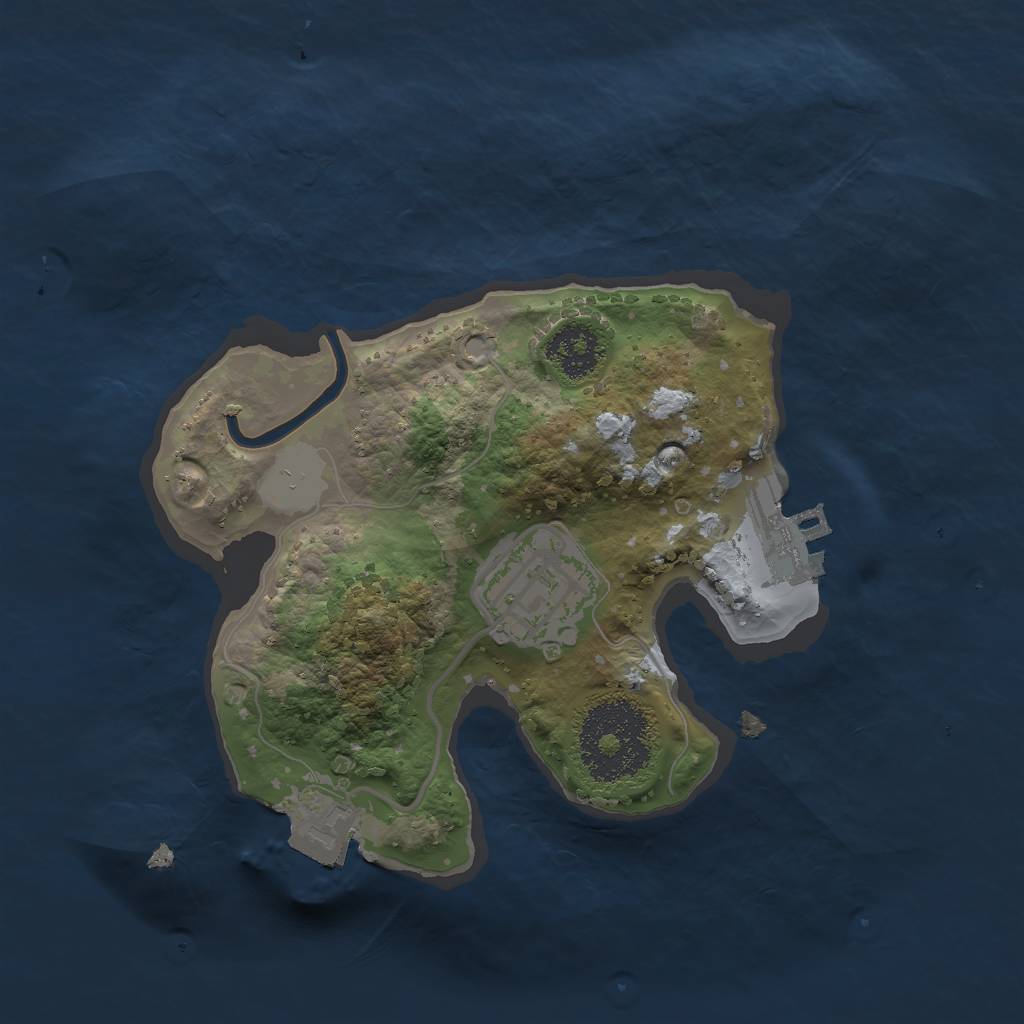 Rust Map: Procedural Map, Size: 2000, Seed: 9339, 5 Monuments