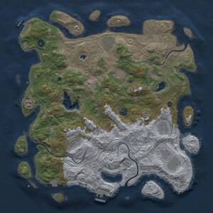 Thumbnail Rust Map: Procedural Map, Size: 4250, Seed: 1685241971, 14 Monuments