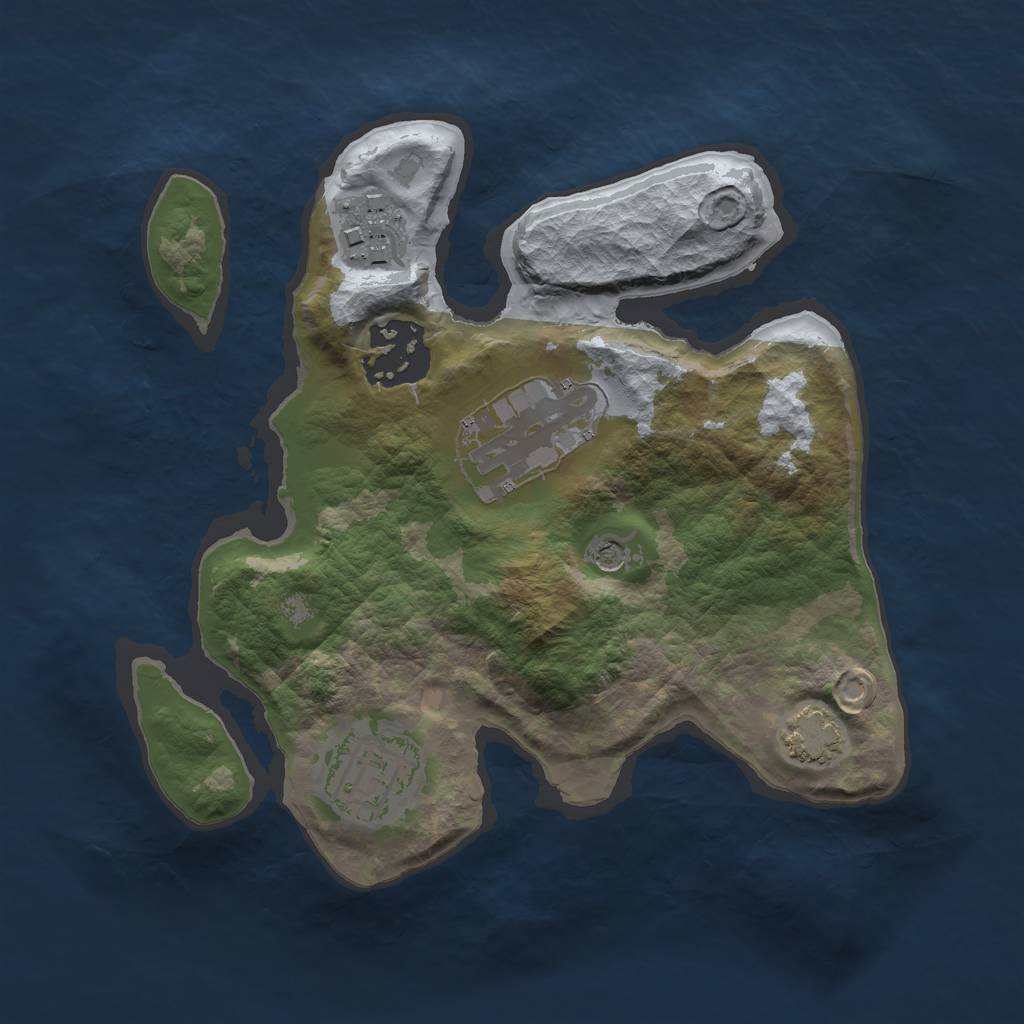 Rust Map: Barren, Size: 2200, Seed: 9413, 8 Monuments