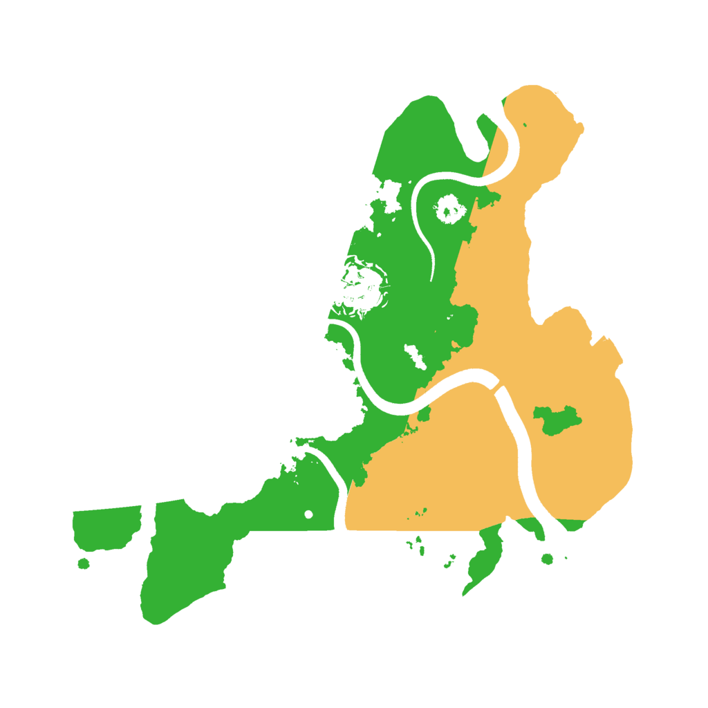 Biome Rust Map: Procedural Map, Size: 2500, Seed: 9898