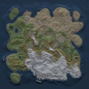 Thumbnail Rust Map: Procedural Map, Size: 3500, Seed: 940917530, 13 Monuments