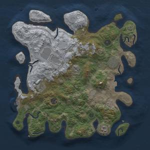 Thumbnail Rust Map: Procedural Map, Size: 3500, Seed: 145422228, 14 Monuments