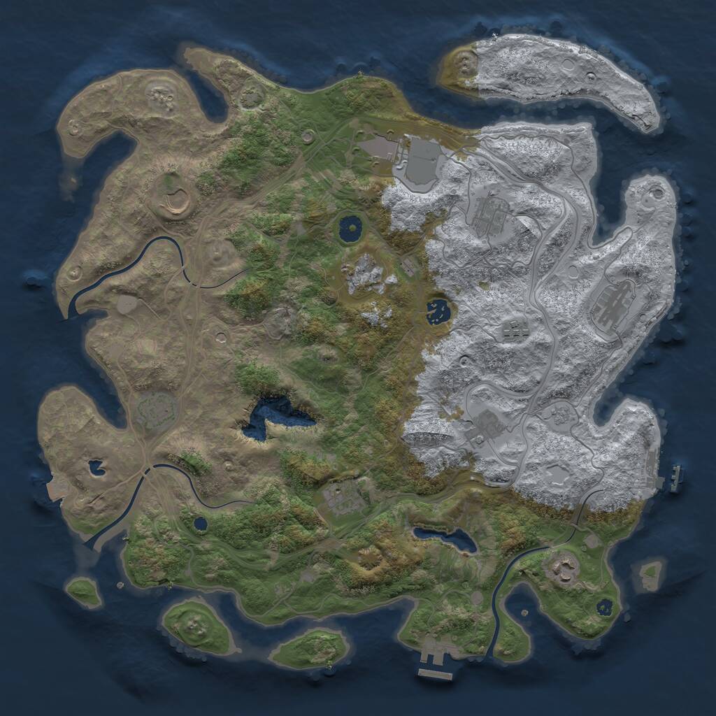 Rust Map: Procedural Map, Size: 4250, Seed: 792023, 17 Monuments