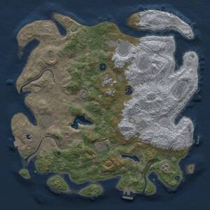 Thumbnail Rust Map: Procedural Map, Size: 4250, Seed: 792023, 17 Monuments