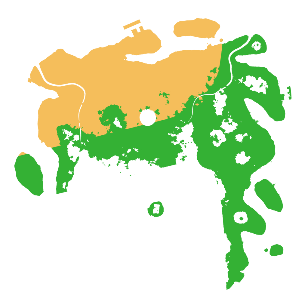 Biome Rust Map: Procedural Map, Size: 3500, Seed: 254221166