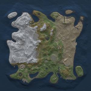 Thumbnail Rust Map: Procedural Map, Size: 3600, Seed: 10909, 14 Monuments