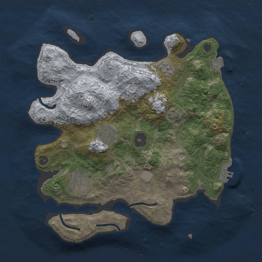 Rust Map: Procedural Map, Size: 2900, Seed: 66061797, 10 Monuments