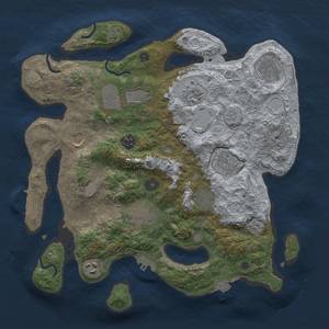 Thumbnail Rust Map: Procedural Map, Size: 3500, Seed: 650791486, 18 Monuments