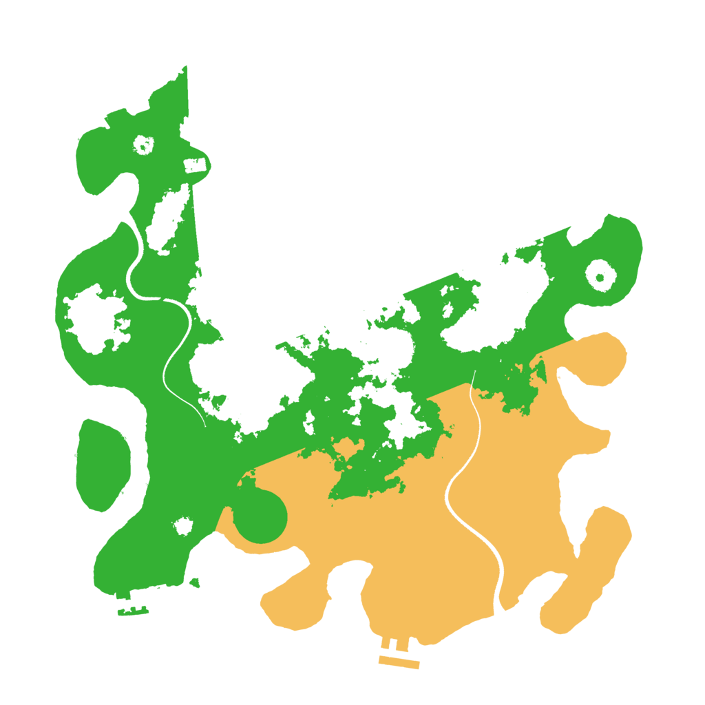 Biome Rust Map: Procedural Map, Size: 3500, Seed: 49737439