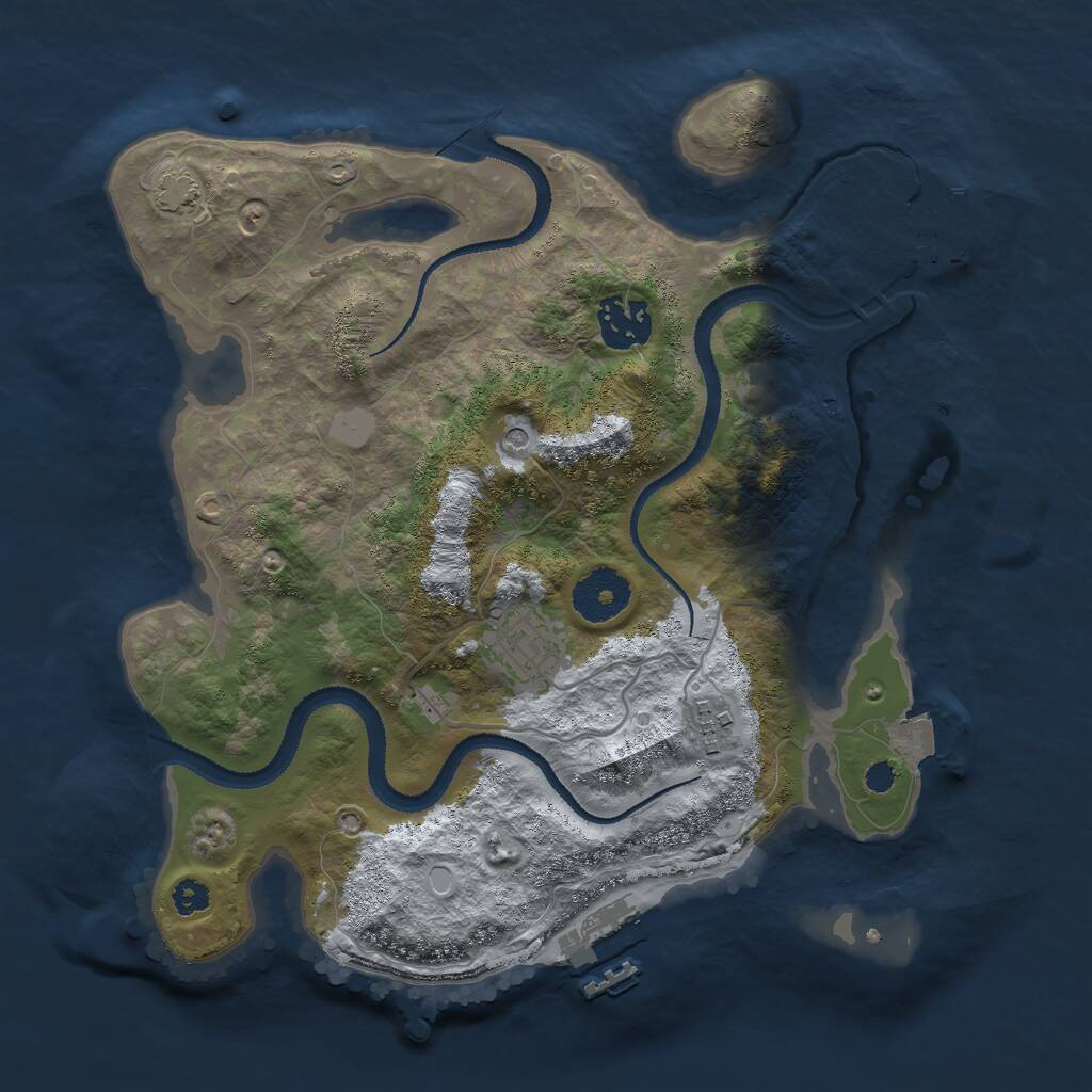 Rust Map: Procedural Map, Size: 3000, Seed: 782862102, 8 Monuments