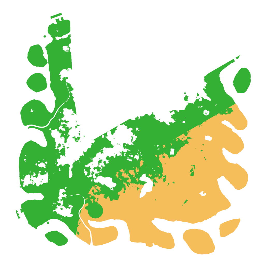 Biome Rust Map: Procedural Map, Size: 4600, Seed: 535428075