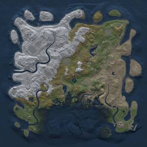 Thumbnail Rust Map: Procedural Map, Size: 4500, Seed: 1729824231, 15 Monuments